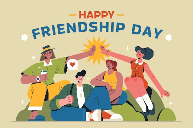 Background for international friendship day celebration