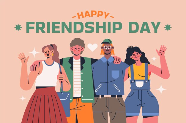 Background for international friendship day celebration