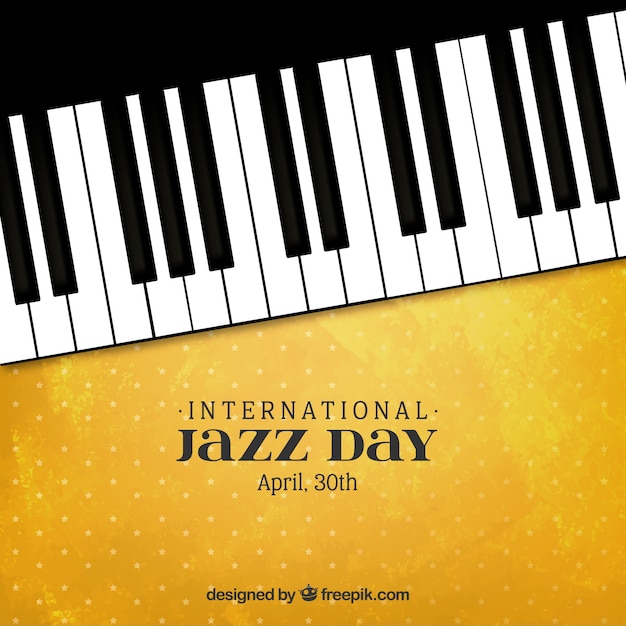 Free Vector background for the international jazz day