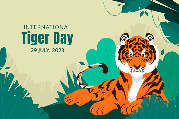 Background for international tiger day awareness