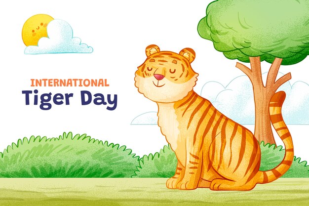 Background for international tiger day awareness