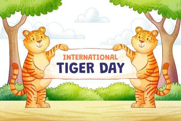 Background for international tiger day awareness