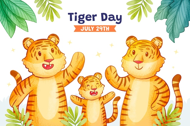 Background for international tiger day awareness