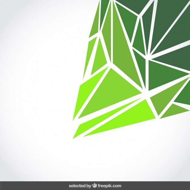 Background made with green polygons