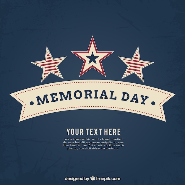 Free vector background for memorial day