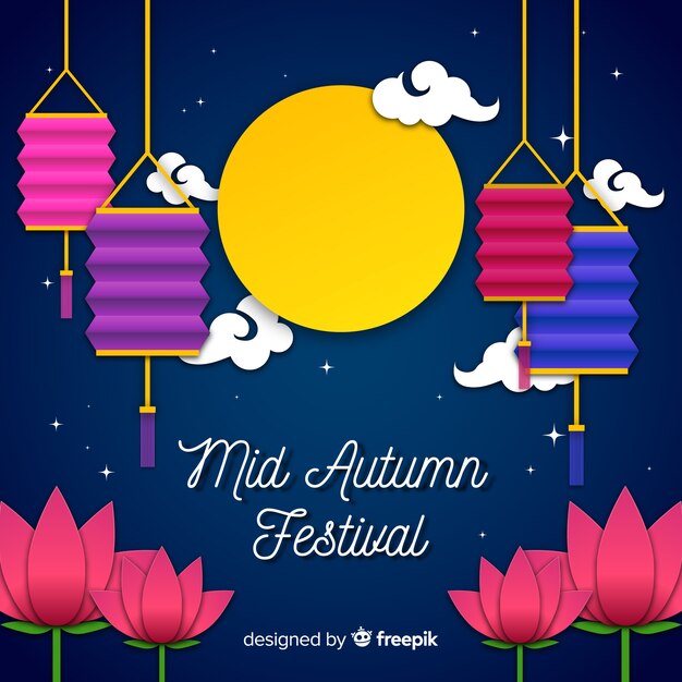 Background for mid autumn festival