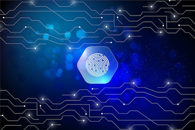 Background neon fingerprint