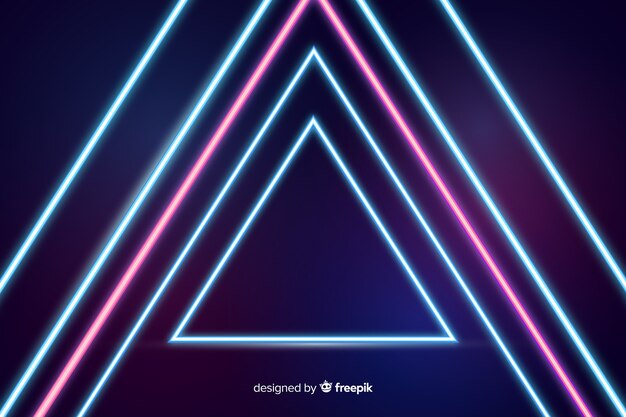 Free vector background neon lights stage