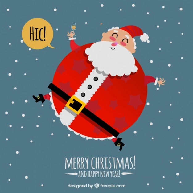 Free vector background of nice big santa claus