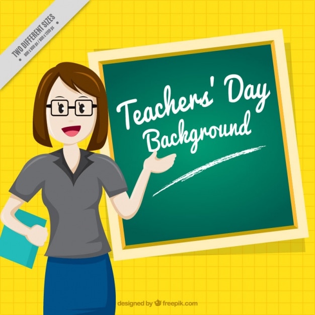 Free Vector background of nice teacher