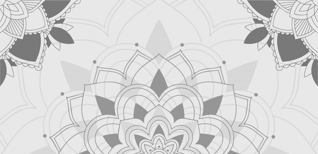 Free Vector background pattern of mandala in gray