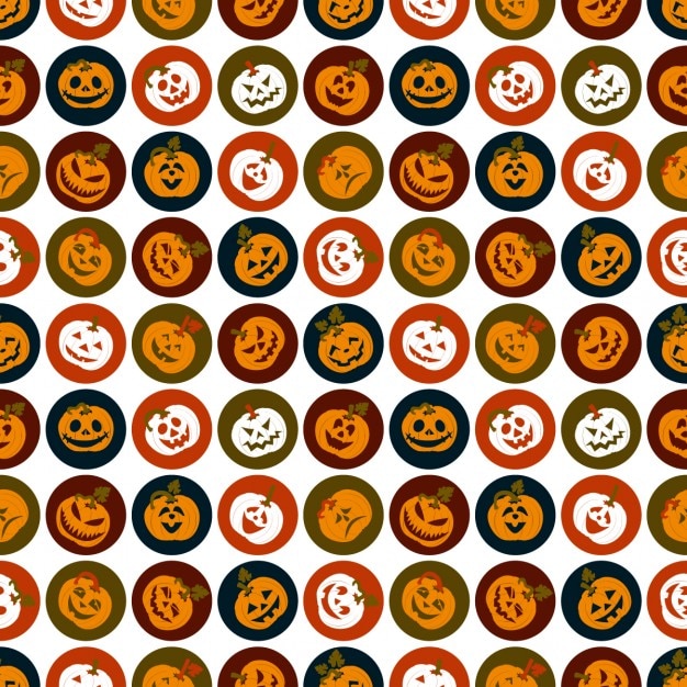 Background pattern with pumpkins for halloween