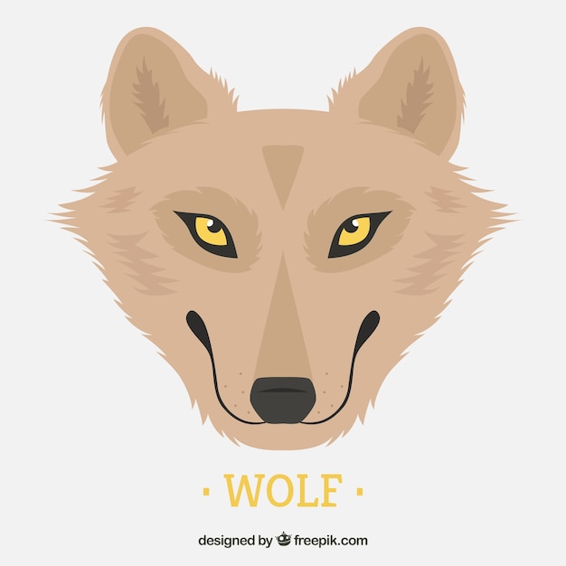 Background of pretty wolf with yellow eyes