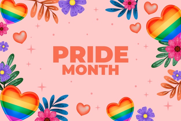 Free vector background for pride month celebration