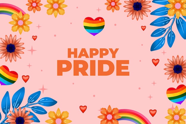 Free vector background for pride month celebration