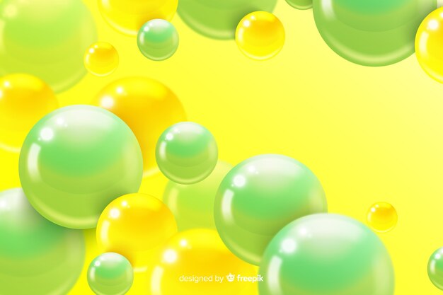 Background realistic glossy plastic spheres