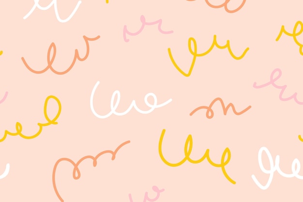 Free vector background seamless pattern vector with cute doodle