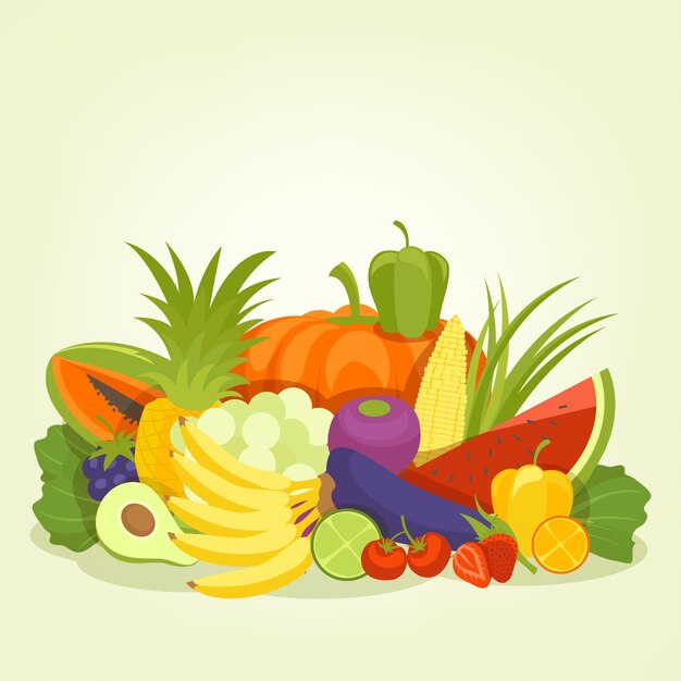 Background style fruit and vegetables