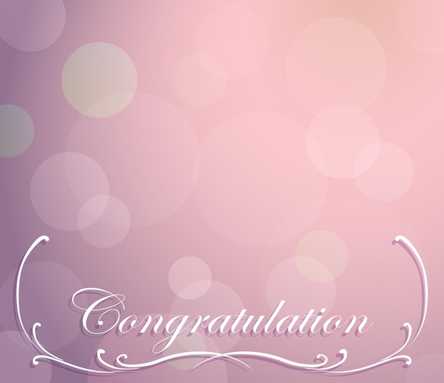 Free Vector background template for congratulation