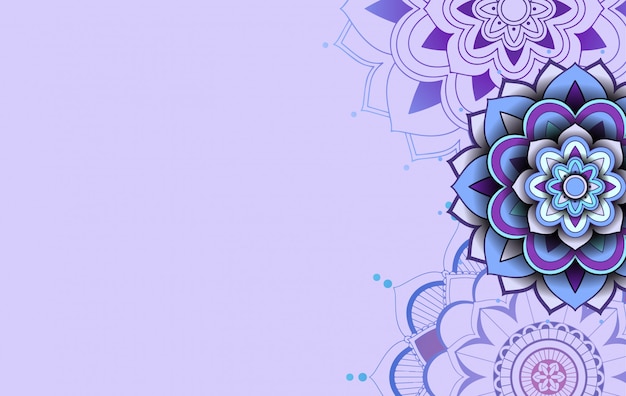 Free Vector background template design with mandala patterns