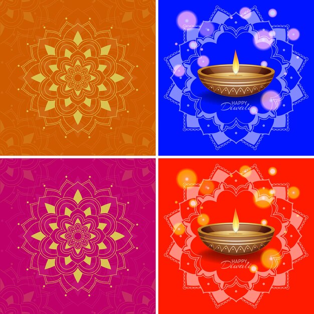 Background template with mandala designs