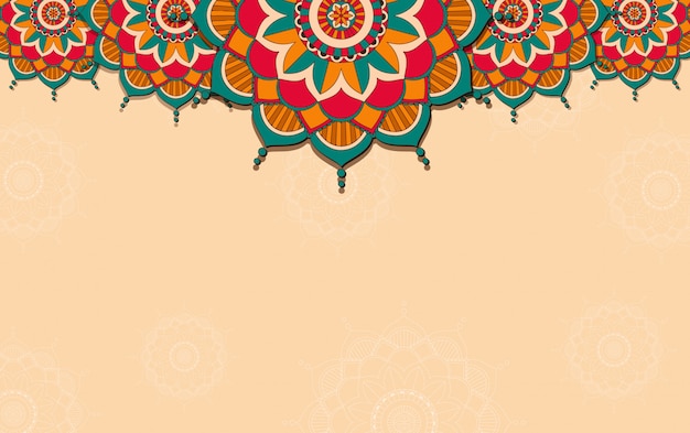 Background template with mandala pattern design