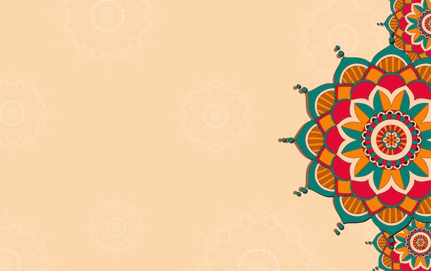 Background template with mandala pattern design