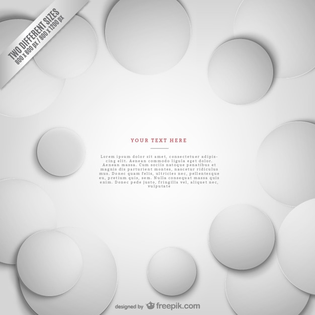 Free vector background template with round shapes