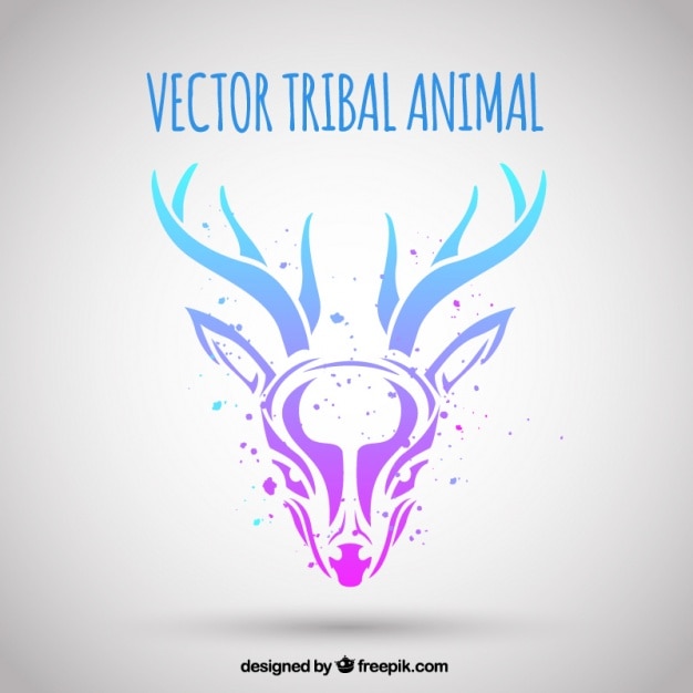 Free Vector background of tribal deer