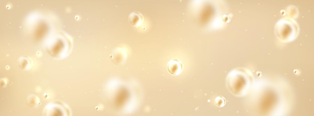 Free Vector background of water with oil bubbles collagen