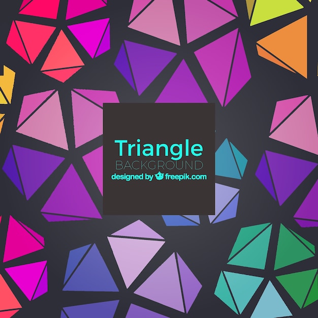 Background with 3d triangles