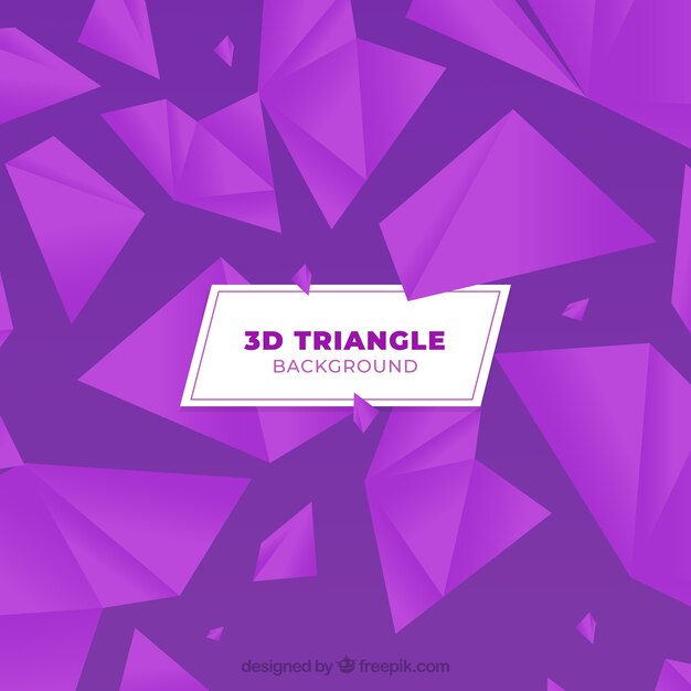 Background with 3d triangles 