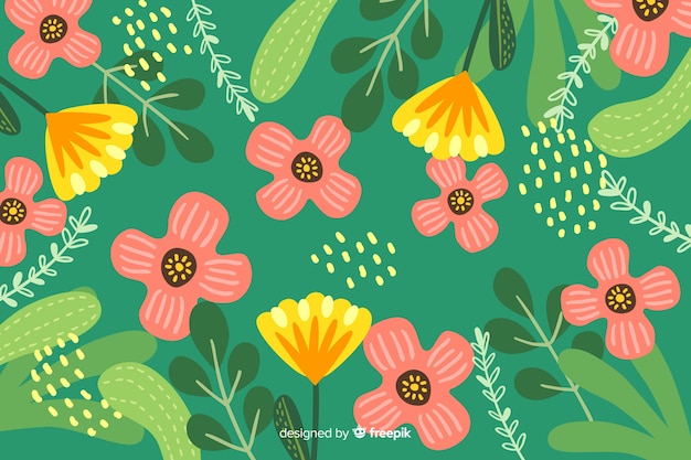 Background with abstract floral design