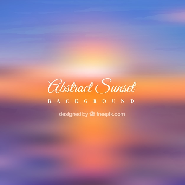 Free Vector background with abstract sunset