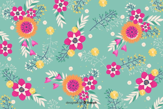 Background with artistic floral design