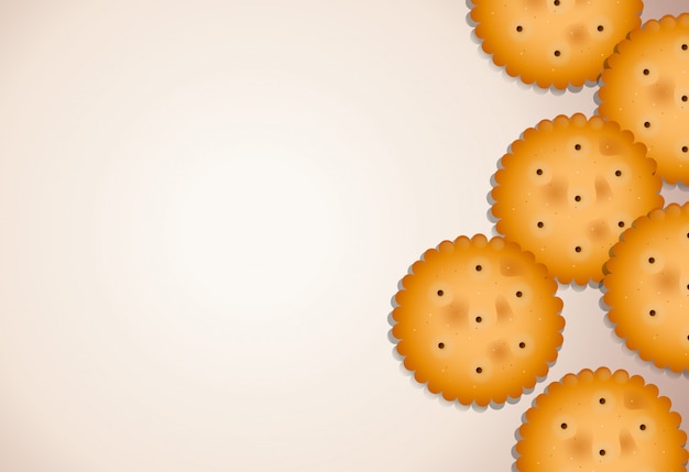 Background with biscuits