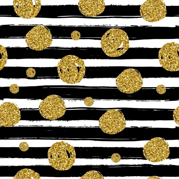 Free Vector background with black lines and golden dots 