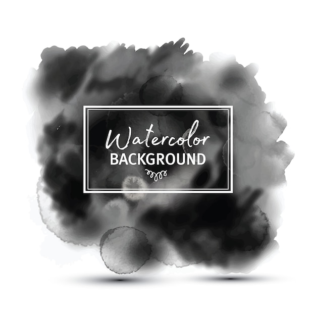 Free Vector background with black watercolor