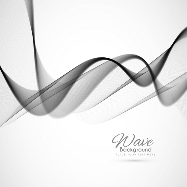 Free Vector background with black wavy shapes