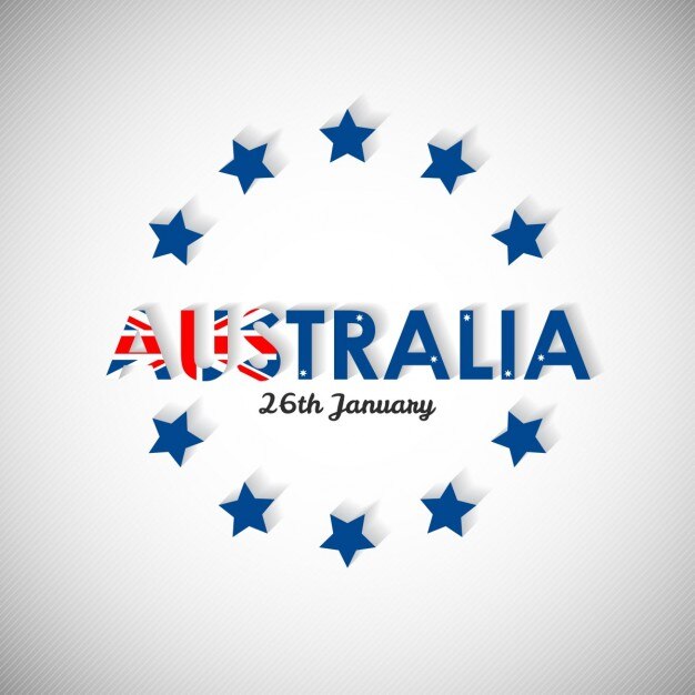 Background with blue stars for australia day