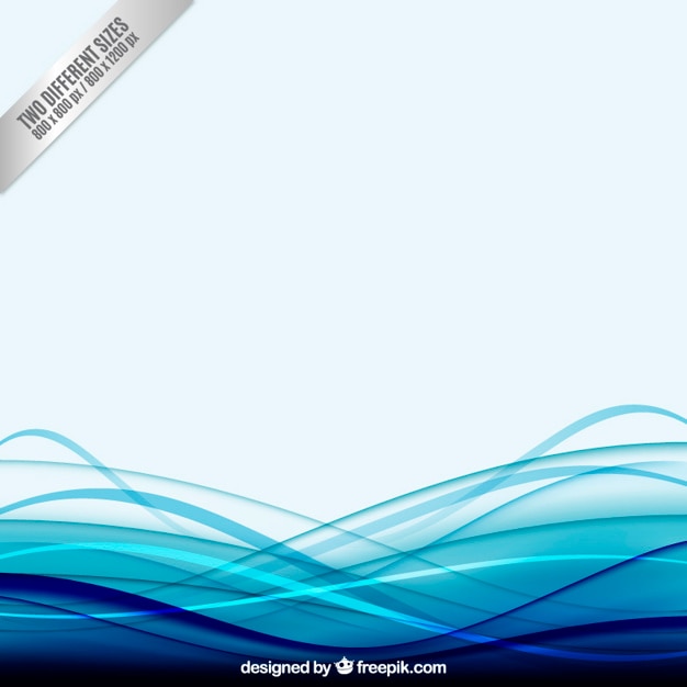 Free Vector background with blue waves