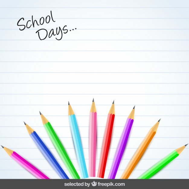 Free Vector background with colorful pencils