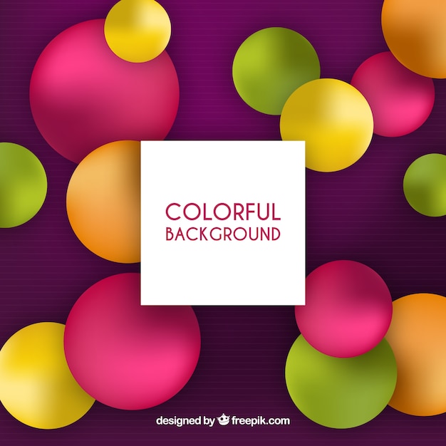 Free vector background with colourful circles