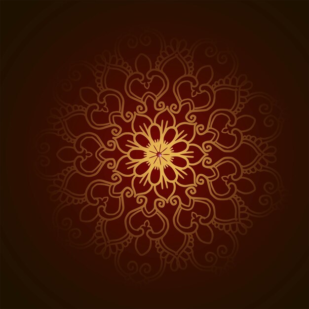 Background with decorative golden mandala design