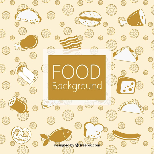 Background with different food