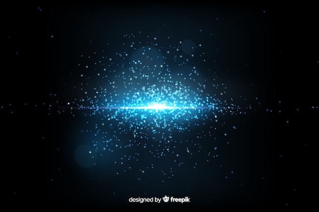 Background with explosion particle theme