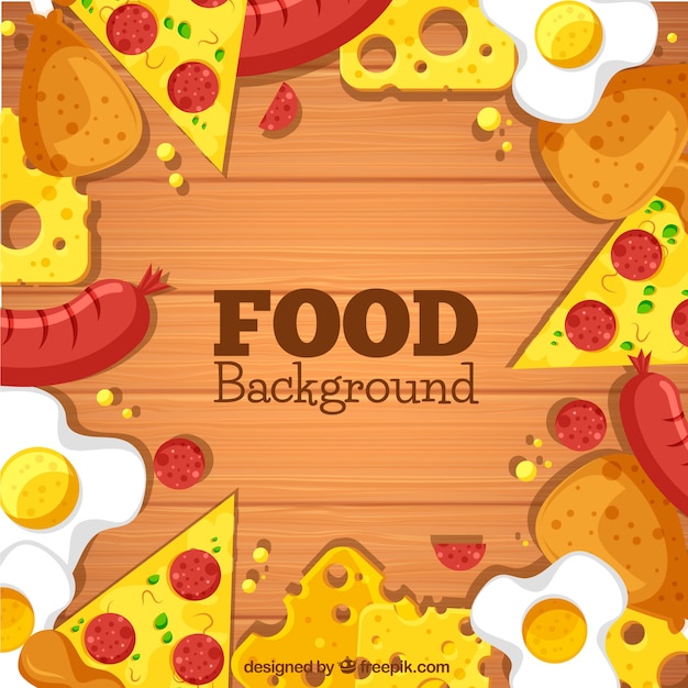 Free Vector background with fast food