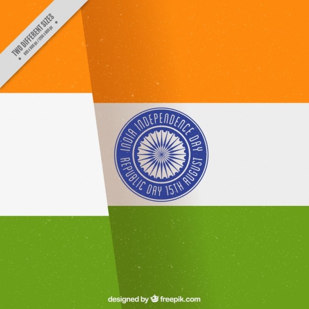 Free vector background with a flag of india independence day