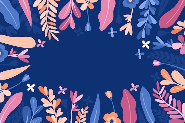 Free Vector background with floral design