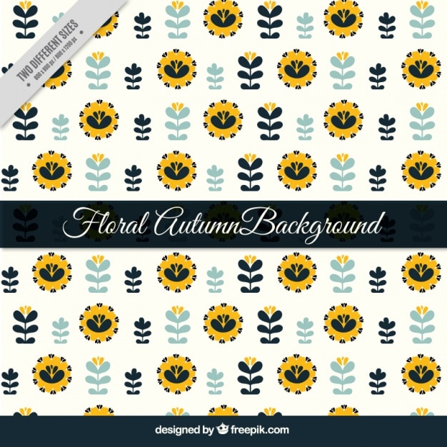 Free vector background with floral elements